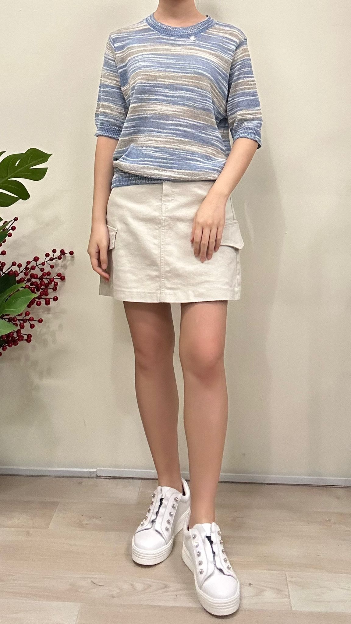 (D4150)Knitted Top