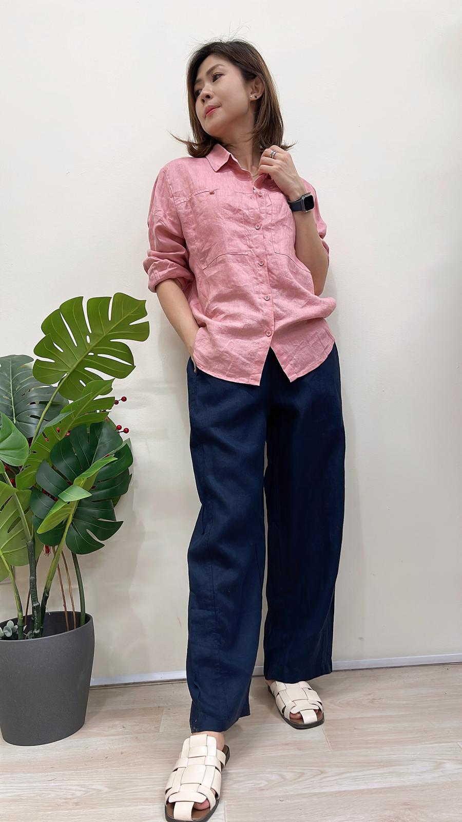 (D2249)Linen Pants