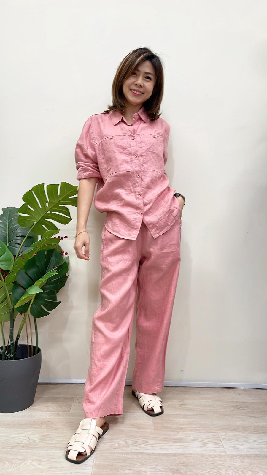 (D2249)Linen Pants