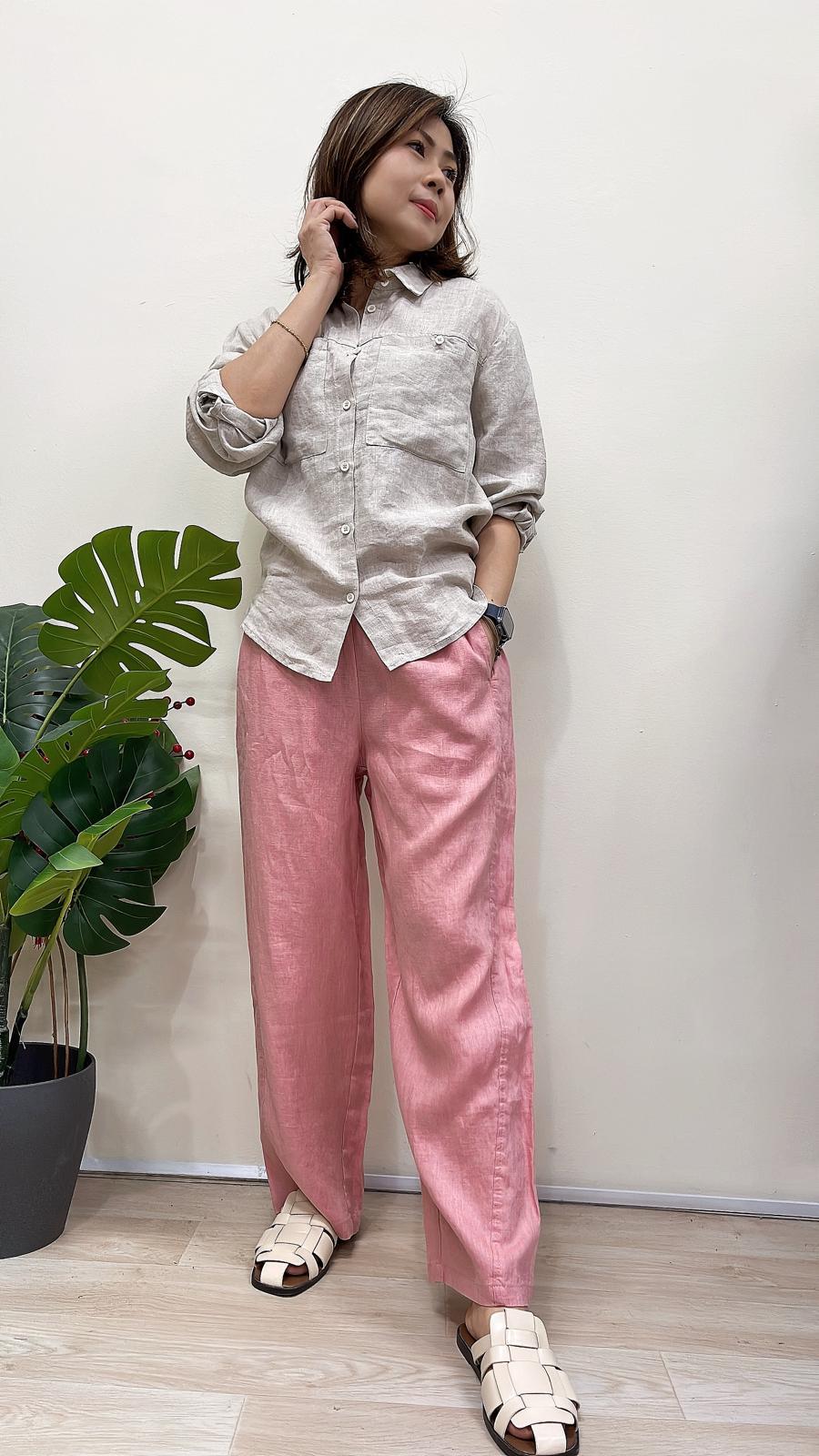 (D2249)Linen Pants