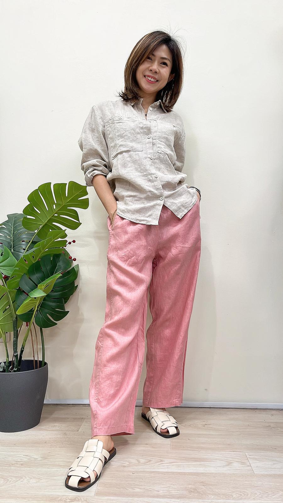 (D2249)Linen Pants