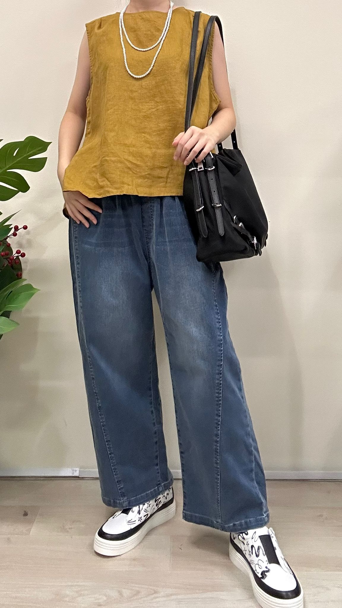 (D2245)Denim Pants