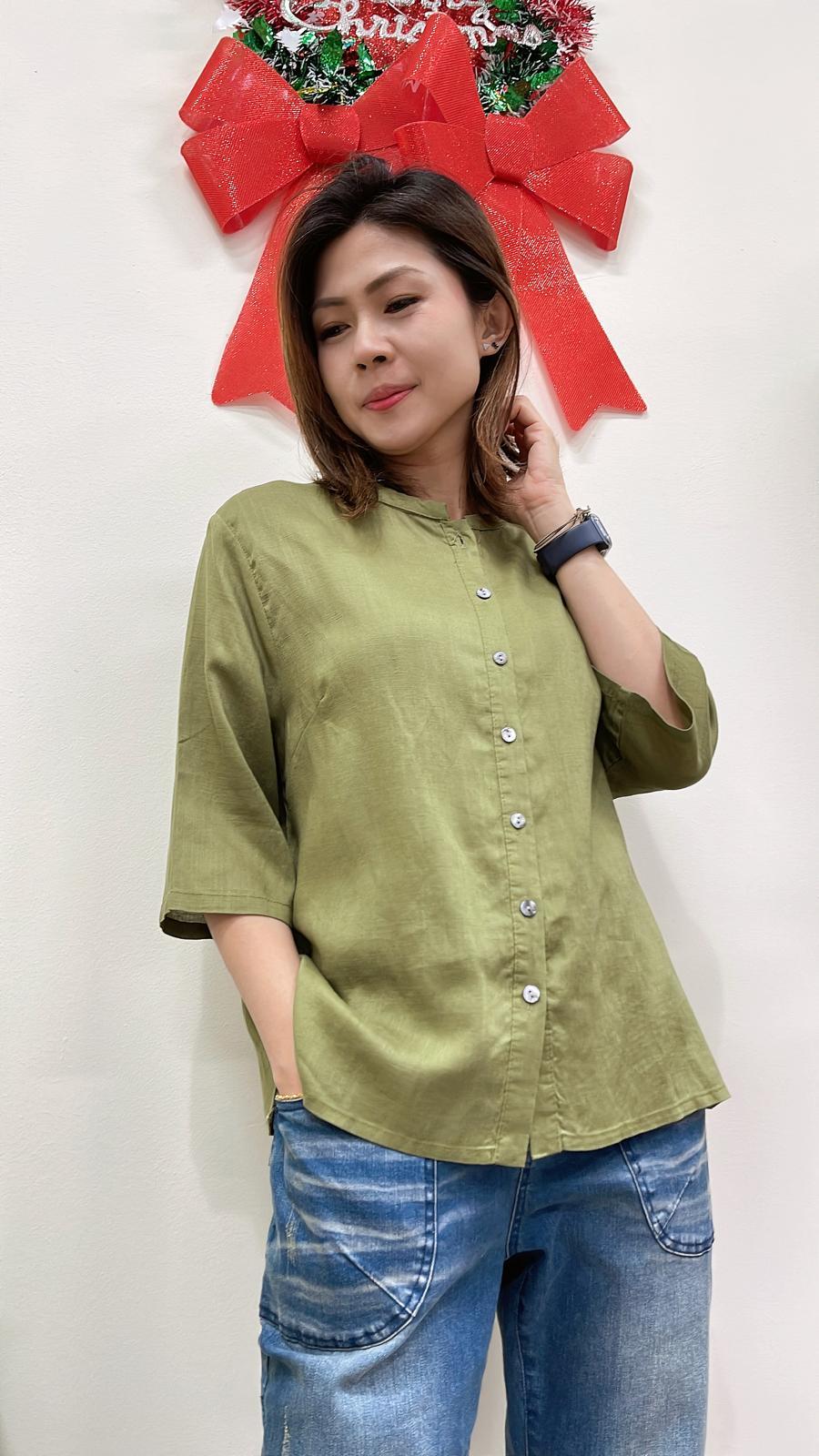 (D4209)Linen Top