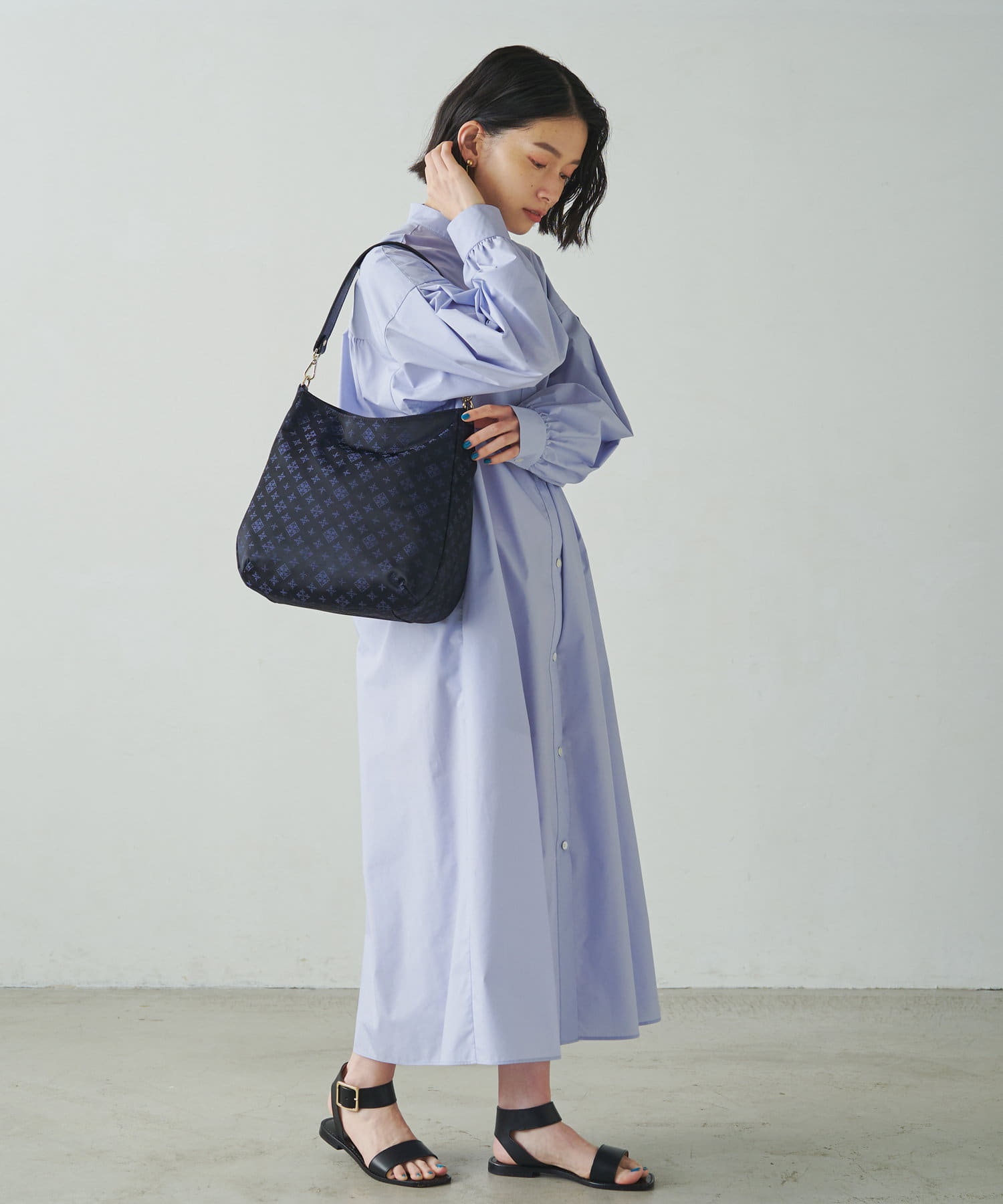 *4-6 WEEKS* (1178)Russet Large Shoulder Bag (Nylon Jacquard)