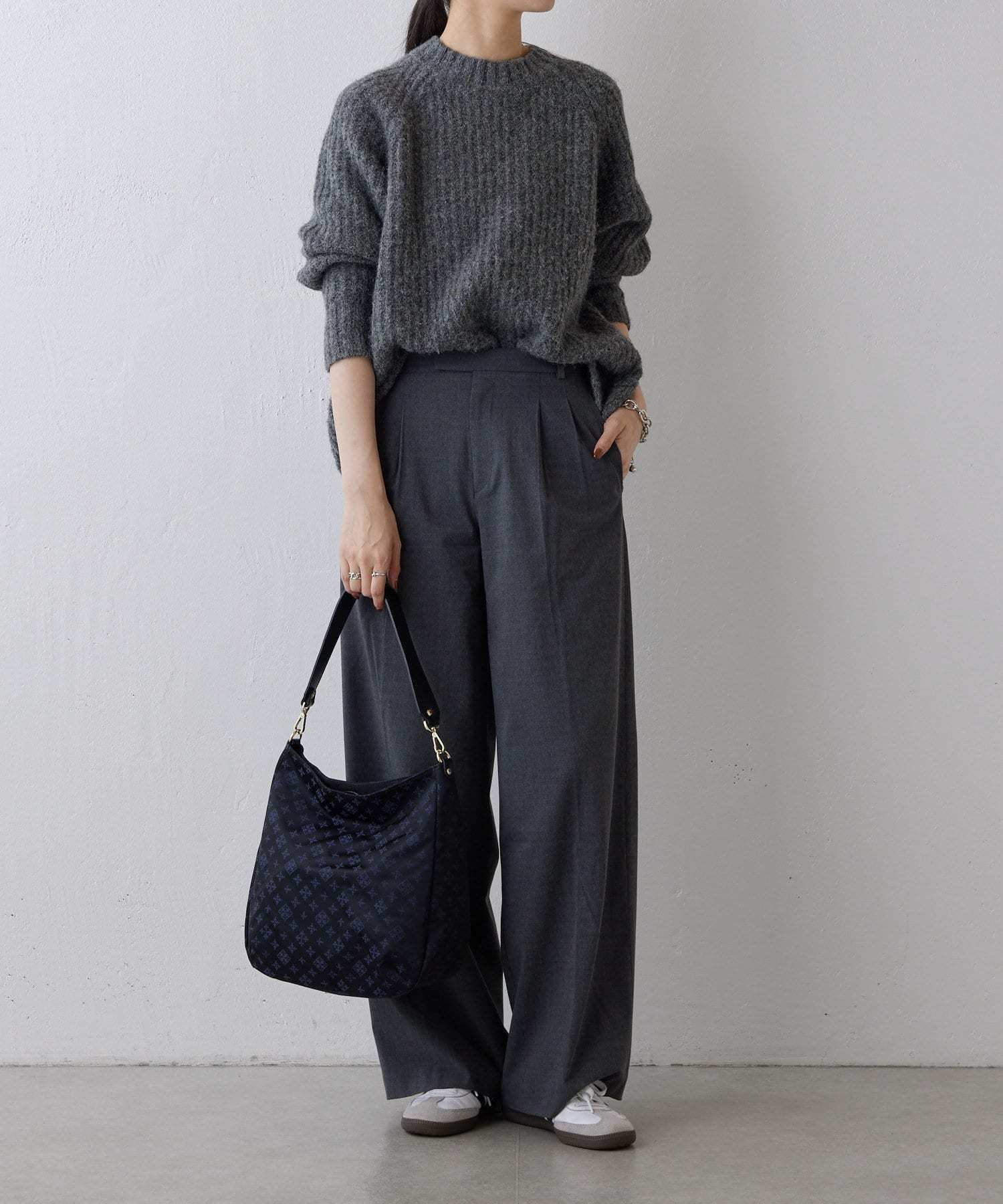 *4-6 WEEKS* (1178)Russet Large Shoulder Bag (Nylon Jacquard)