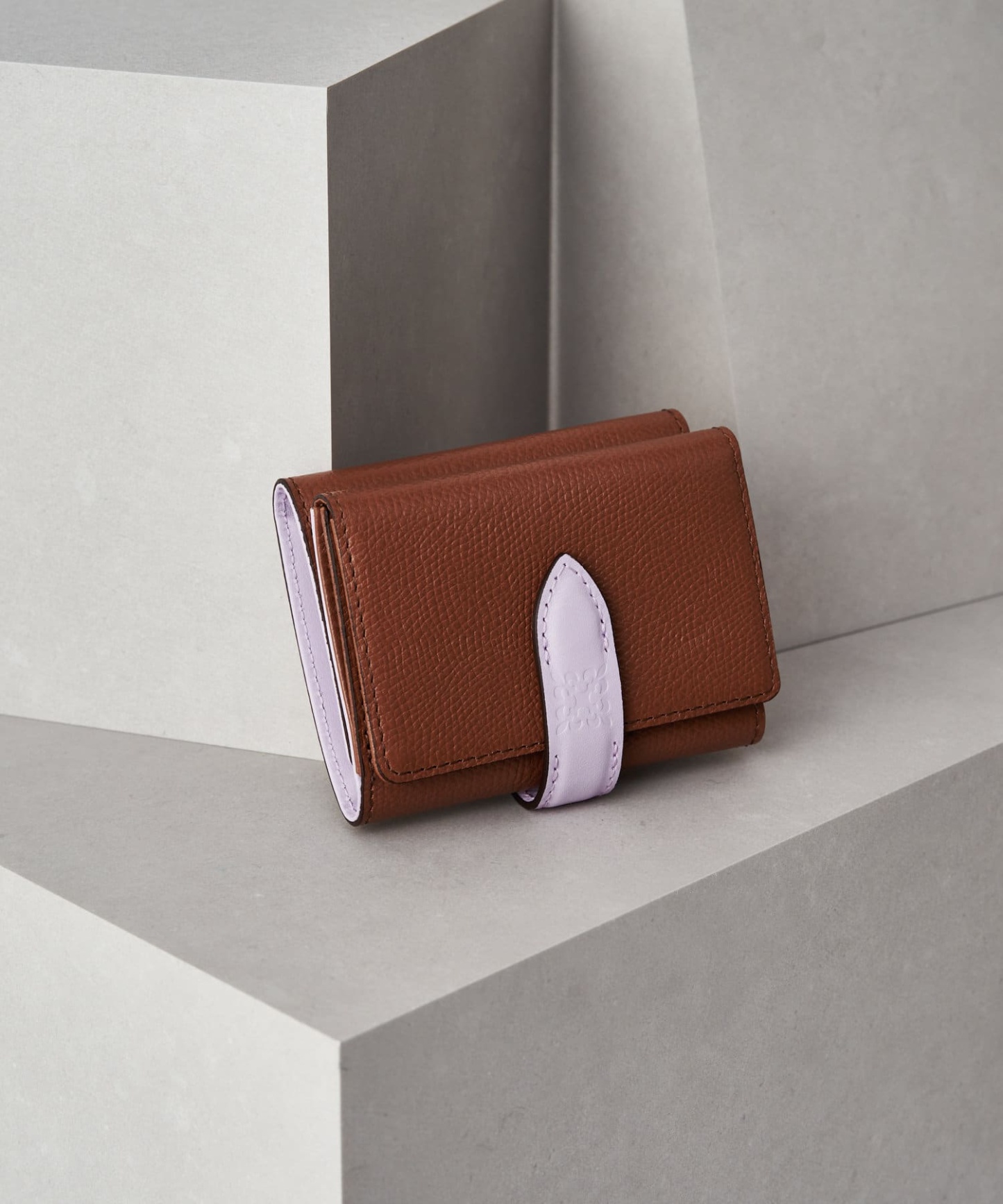 Russet Leather Belt Trifold Wallet