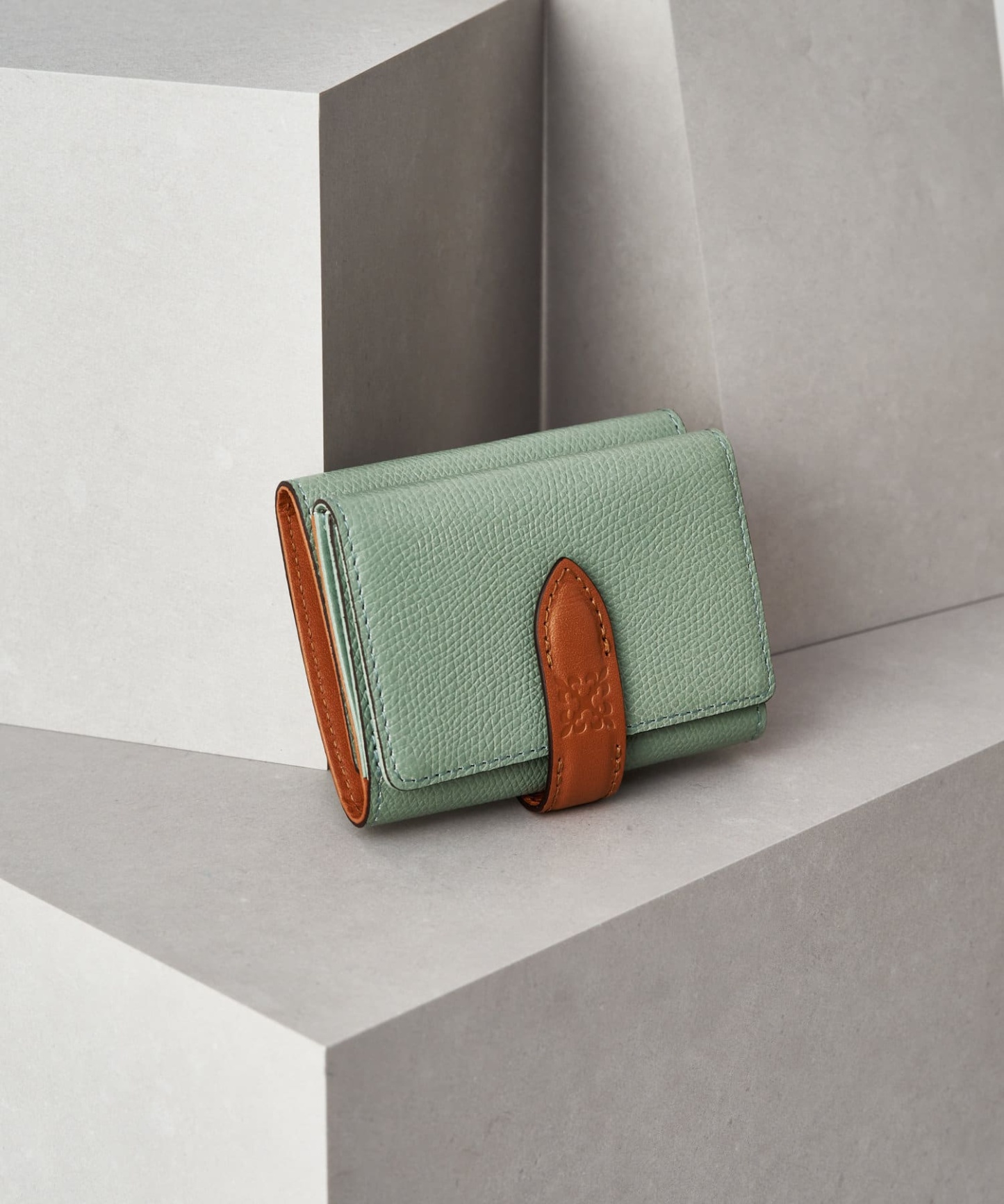 Russet Leather Belt Trifold Wallet