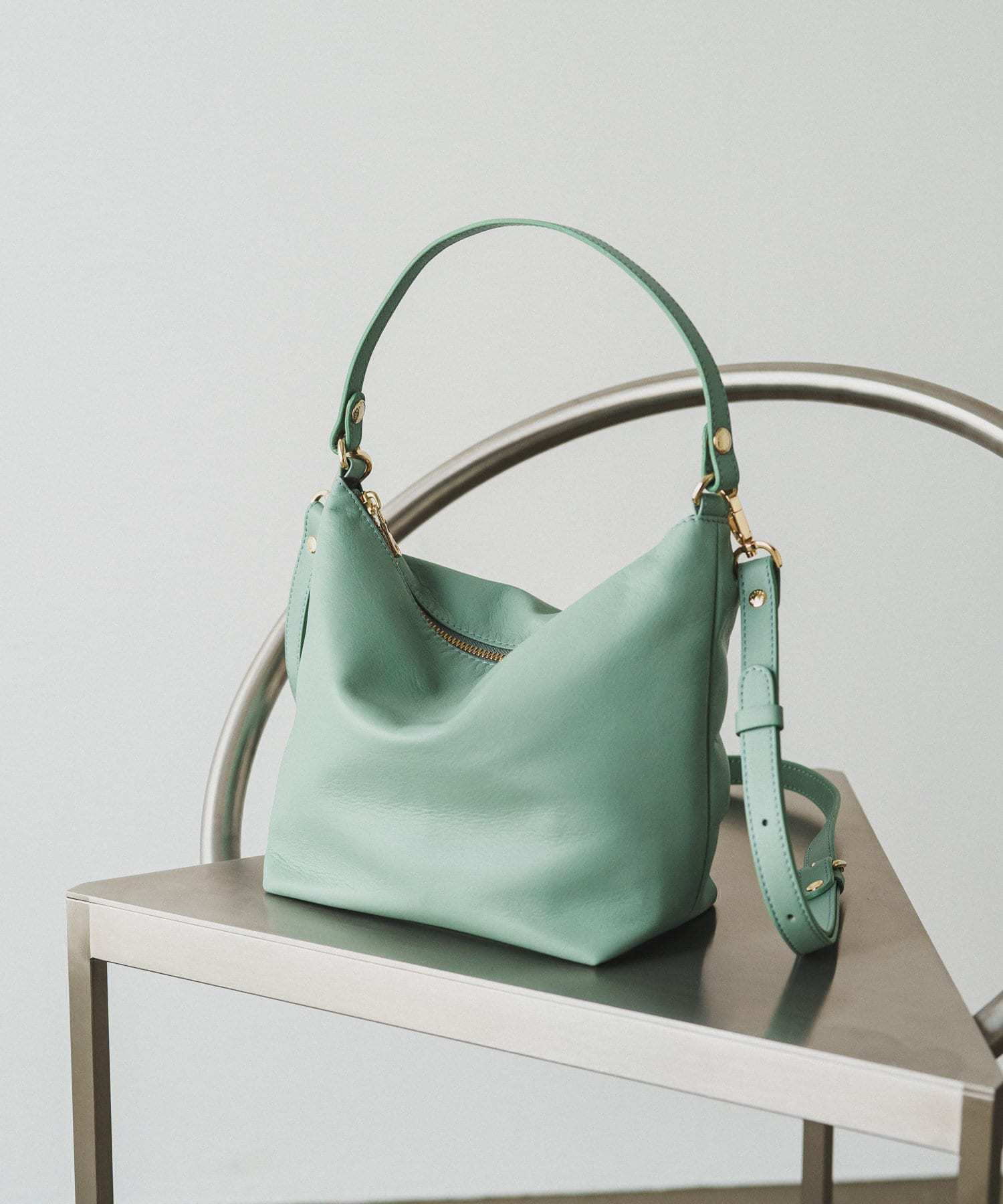 Russet Soft leather simple shoulder bag