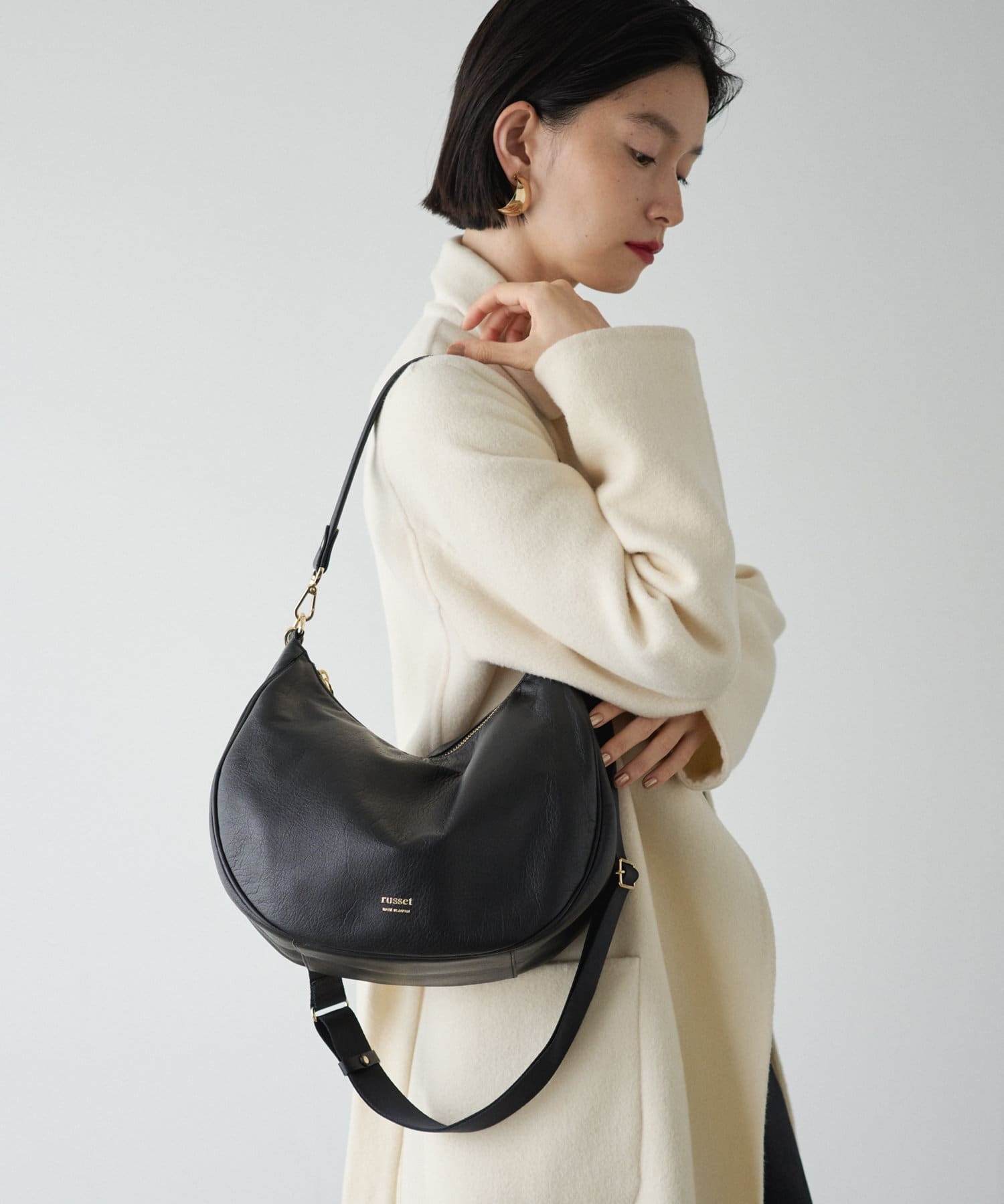 *4-6 WEEKS* (1447)Russet Soft leather 2-way shoulder bag
