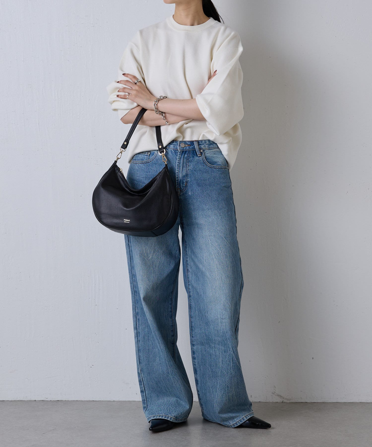 *4-6 WEEKS* (1447)Russet Soft leather 2-way shoulder bag