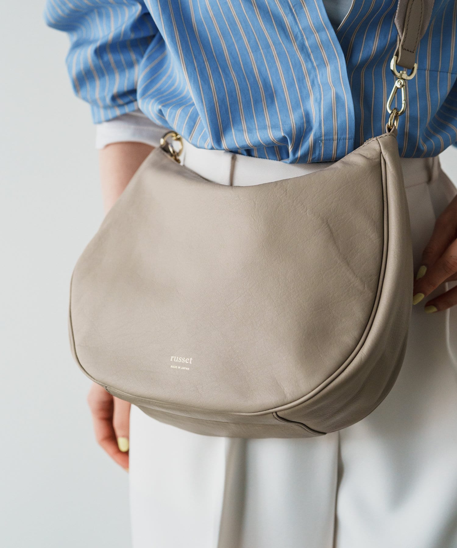 *4-6 WEEKS* (1447)Russet Soft leather 2-way shoulder bag