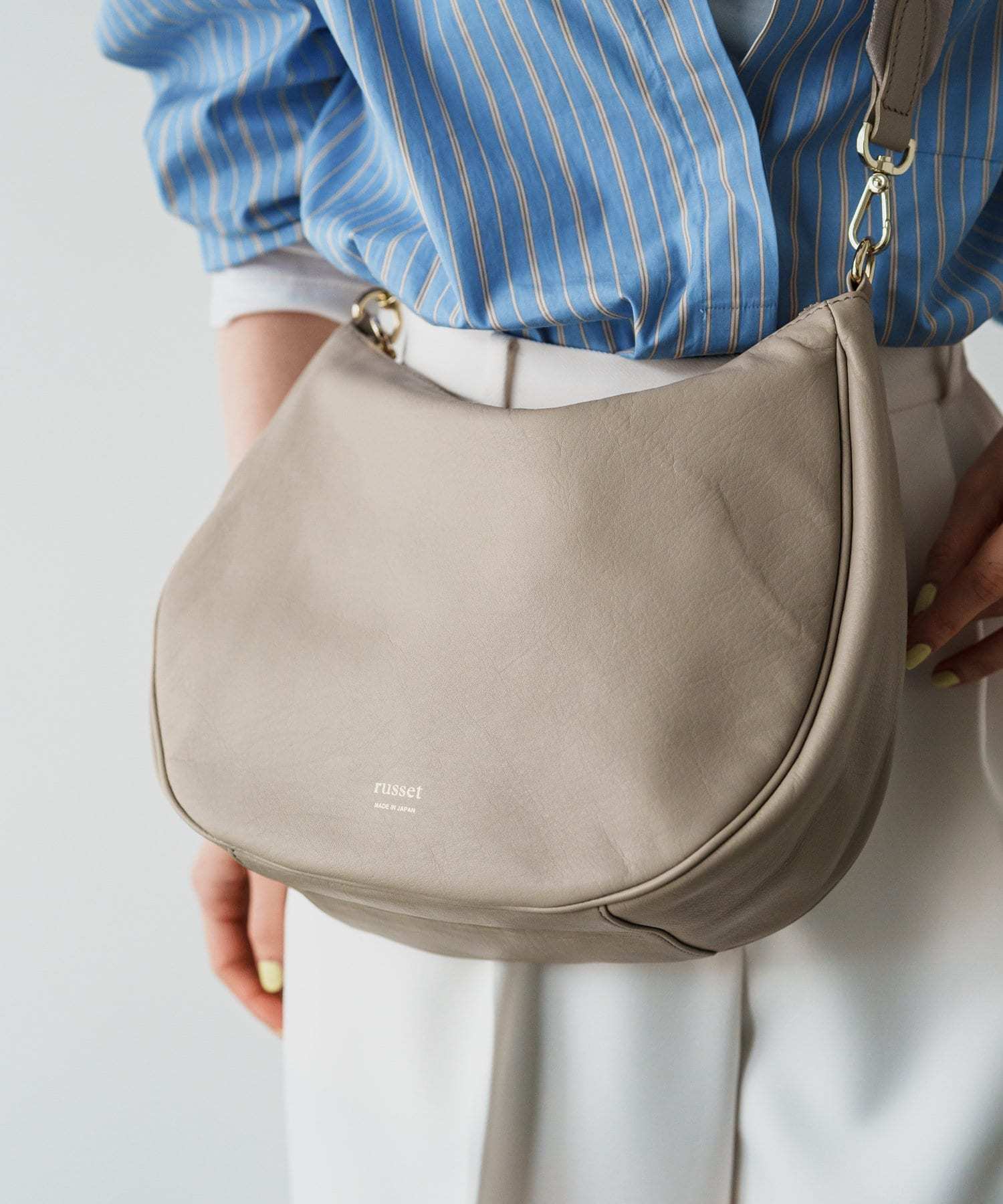*4-6 WEEKS* (1447)Russet Soft leather 2-way shoulder bag