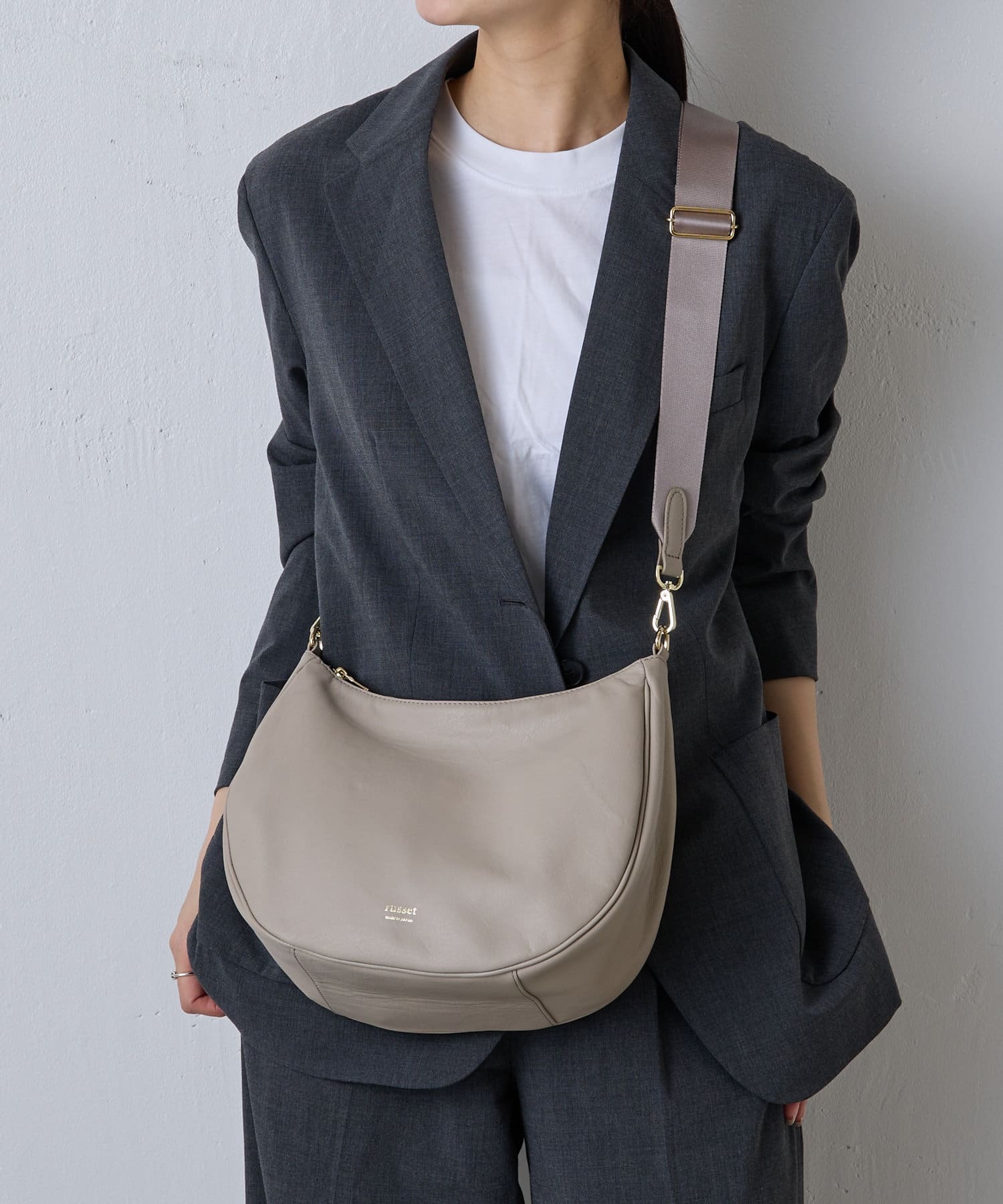 *4-6 WEEKS* (1447)Russet Soft leather 2-way shoulder bag