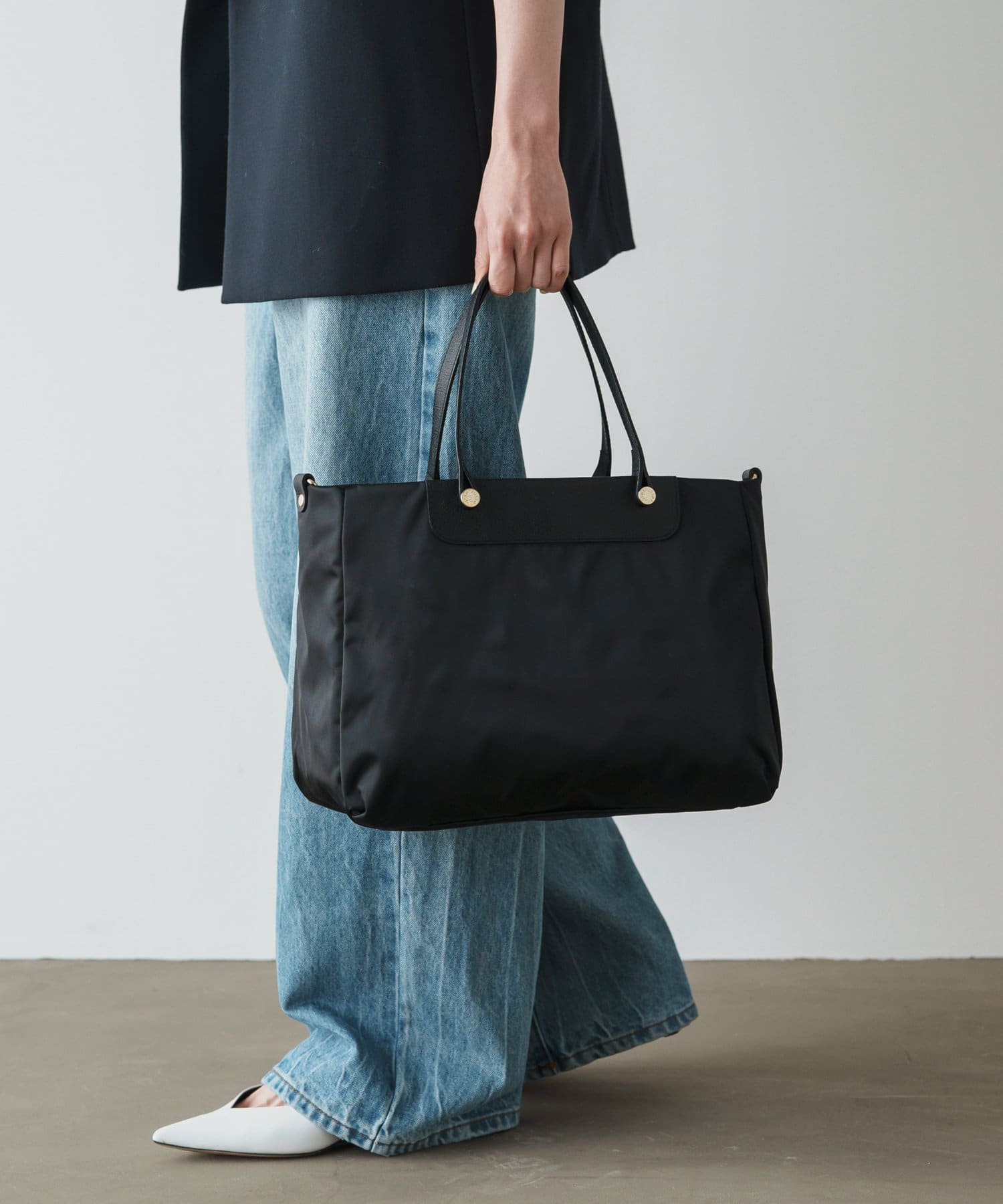 Russet Three-layer 2-way tote bag M (Barbell Clouds)