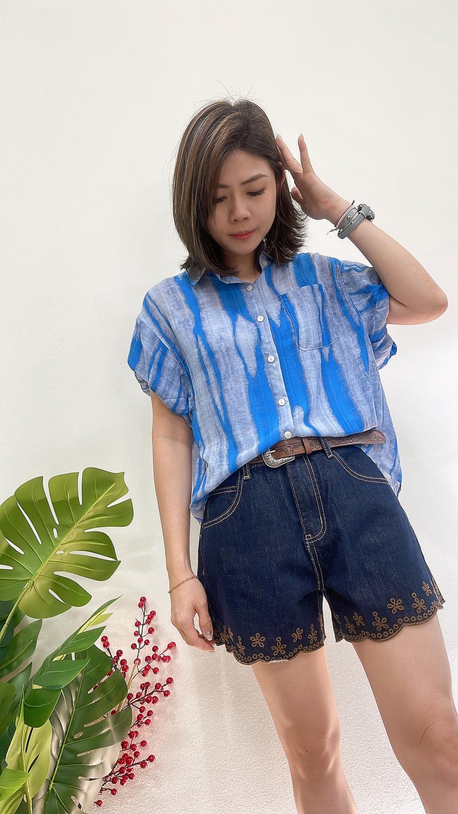 (D2129)Denim Shorts
