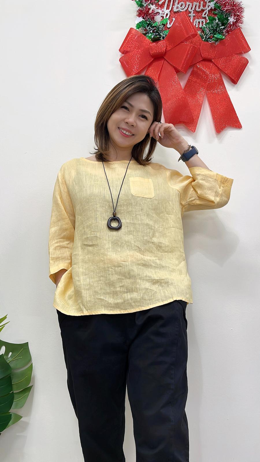 (D4207)Linen Top