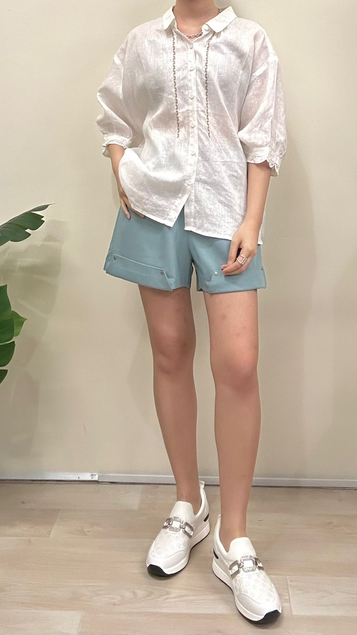 (D4208)Linen Top
