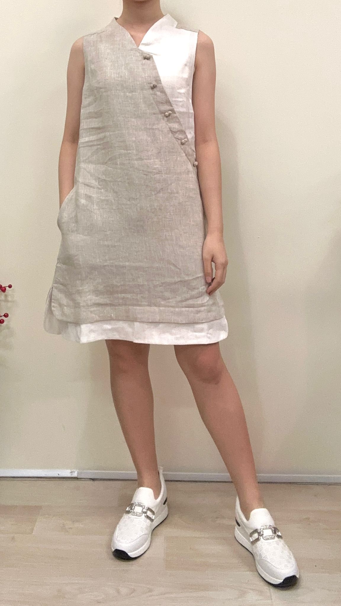 (D592)Linen Dress