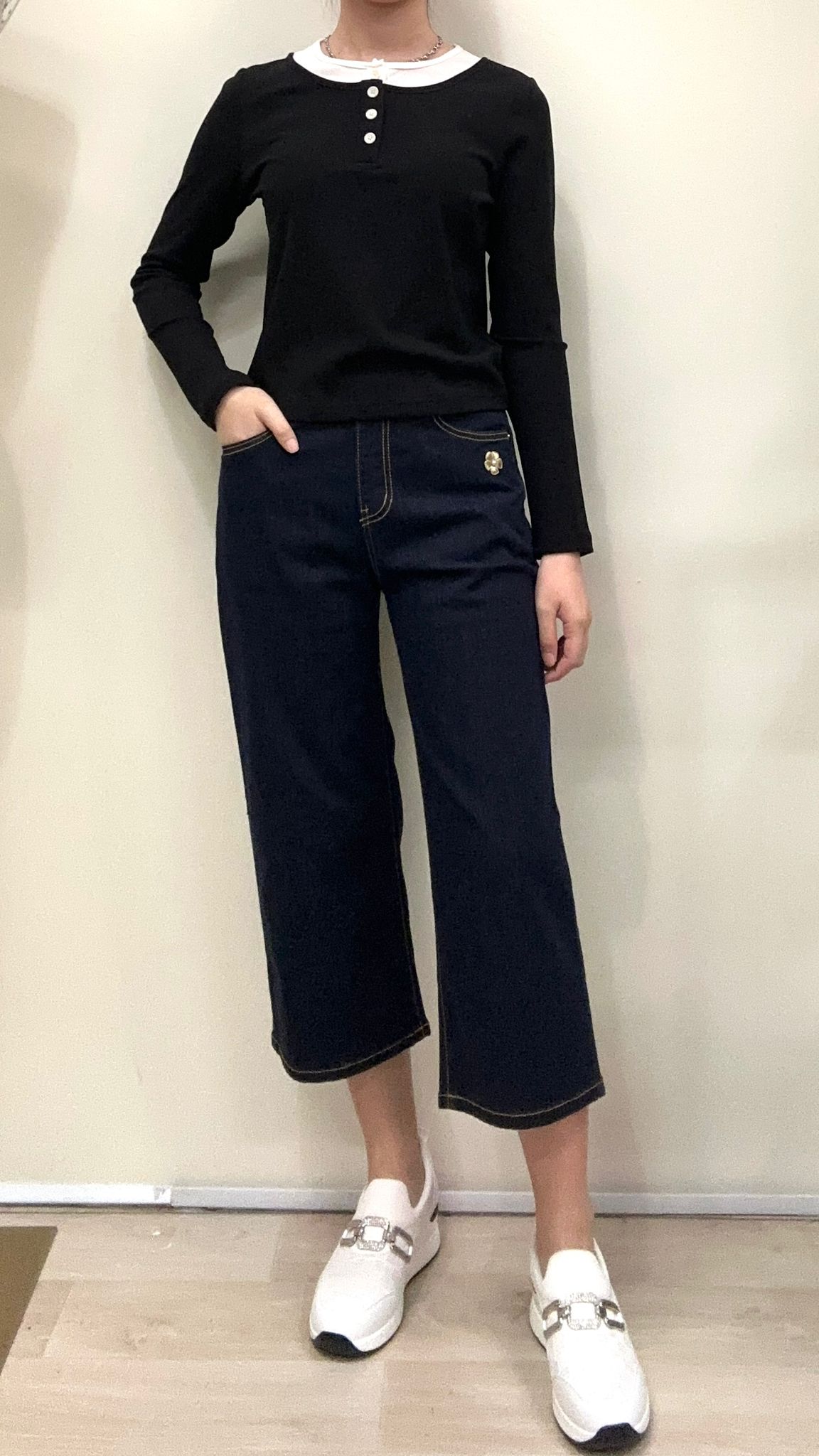 (D2176)Denim Pants