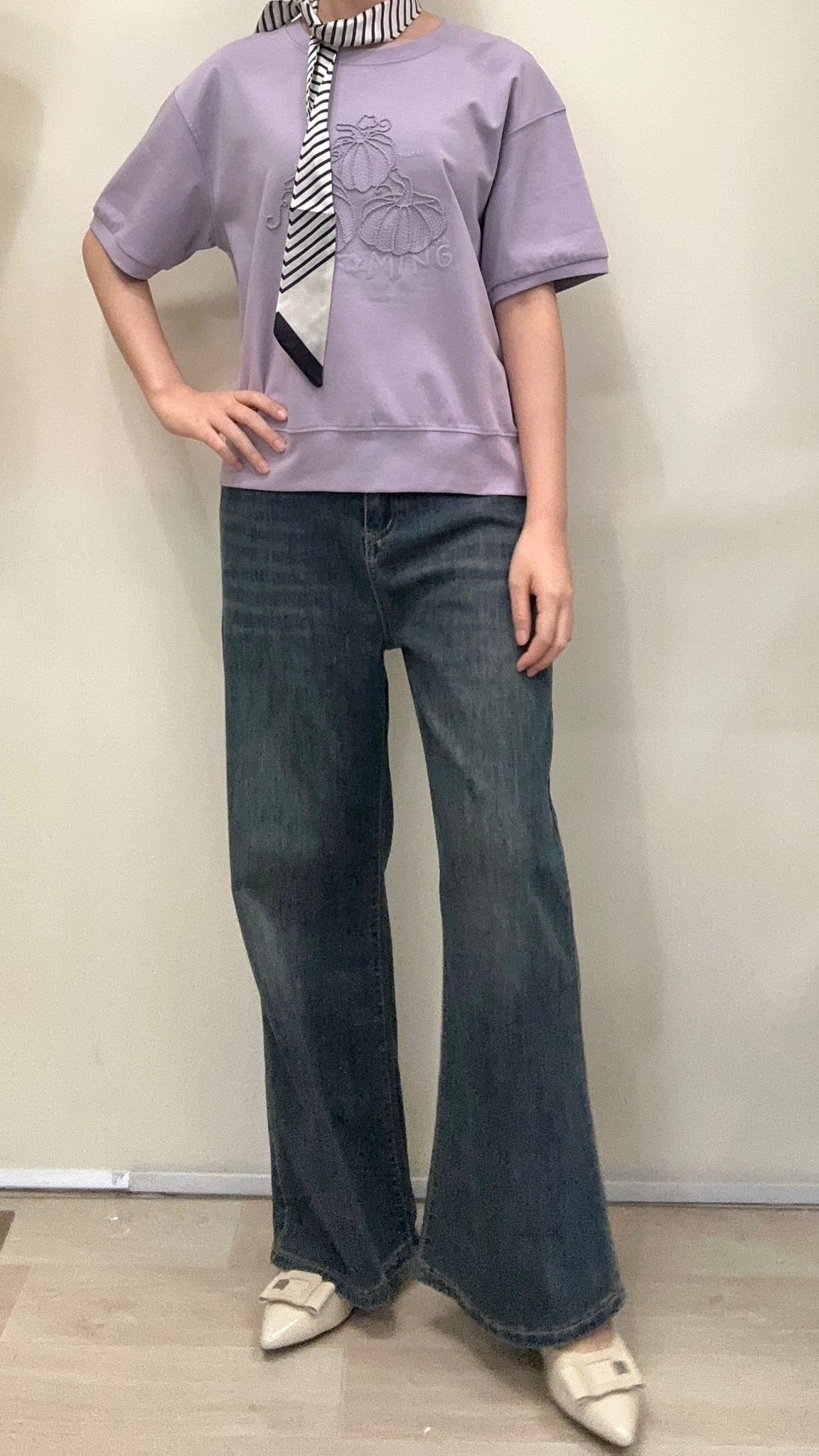 (D2173)Denim Pants