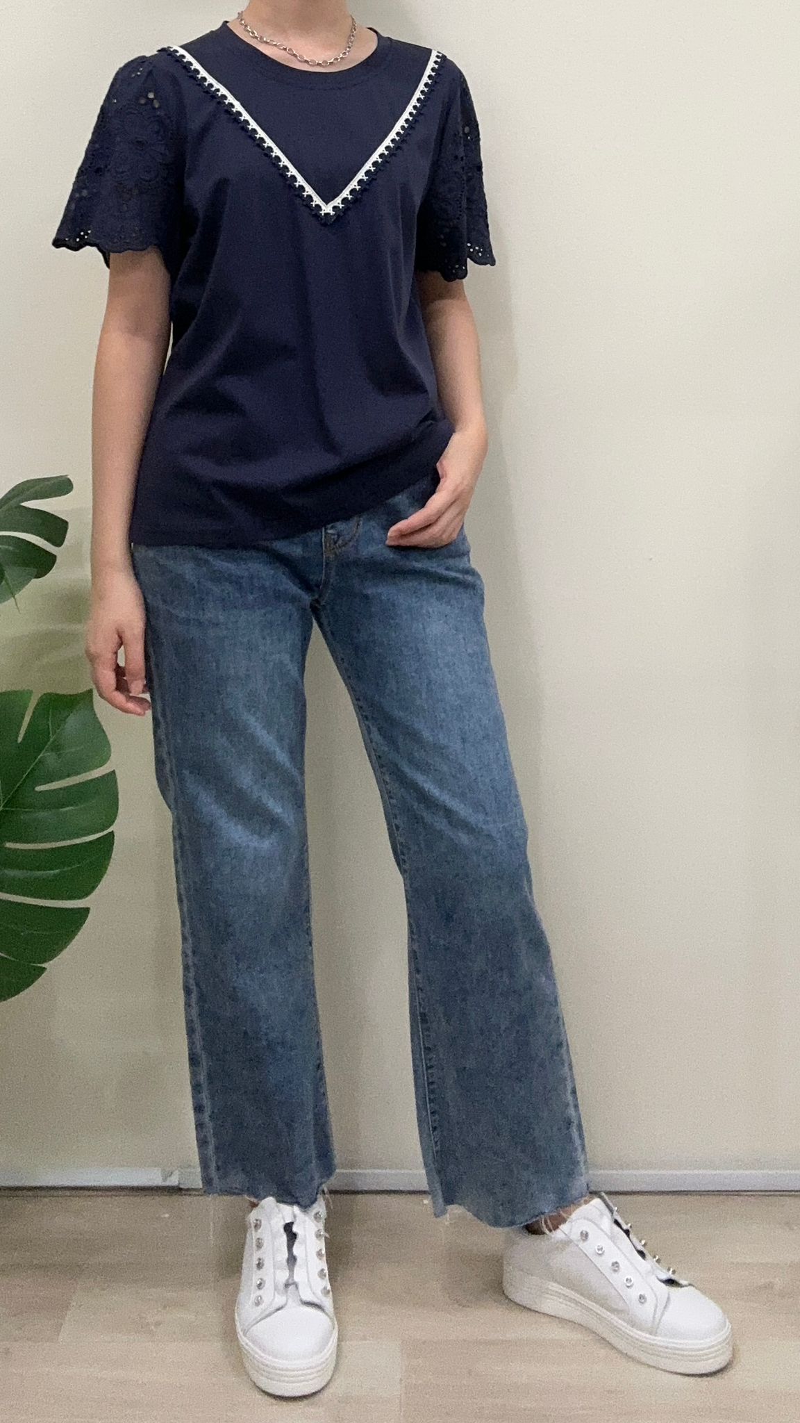 (D2175)Denim Pants