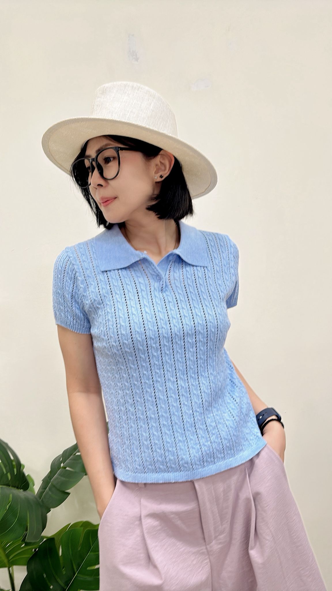 (D4451)Knitted Top