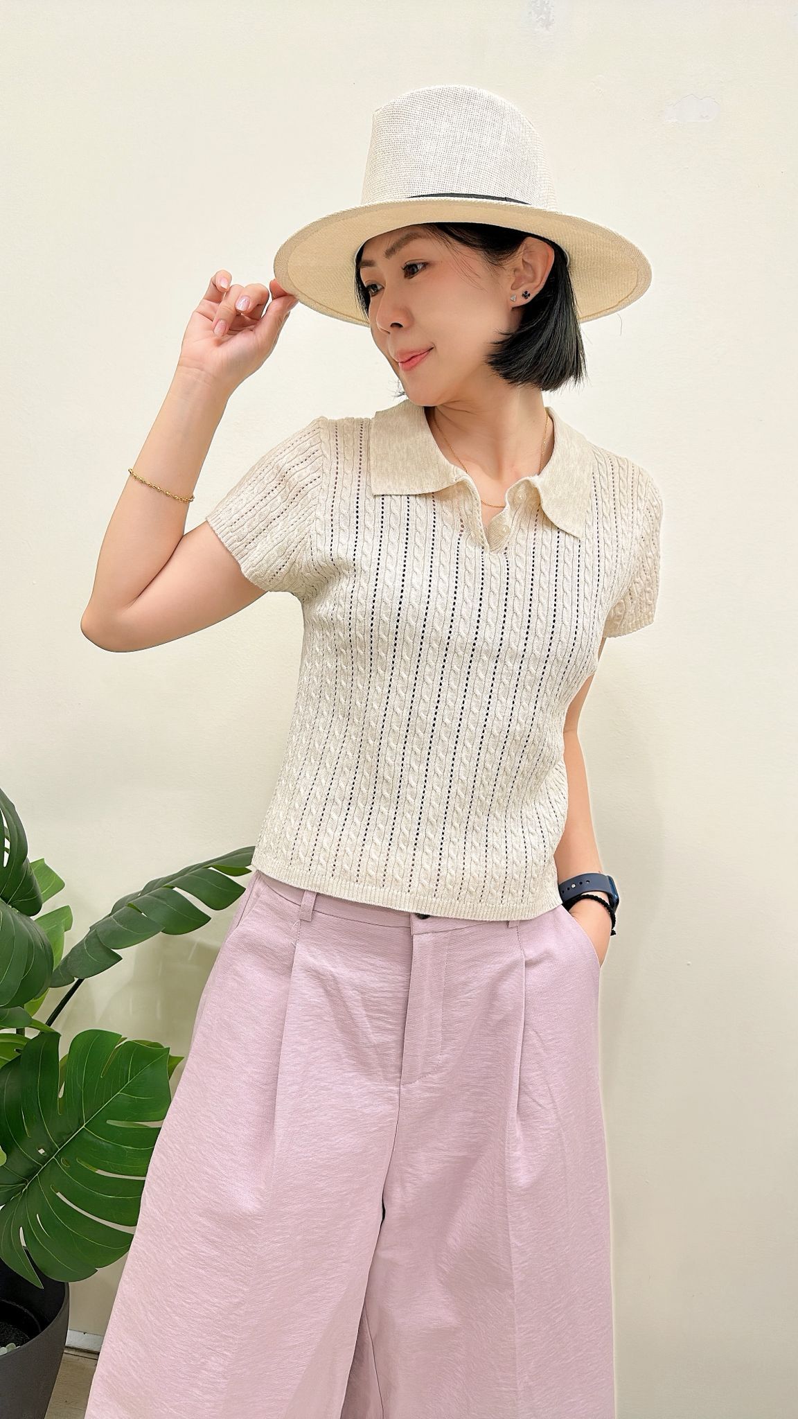 (D4451)Knitted Top