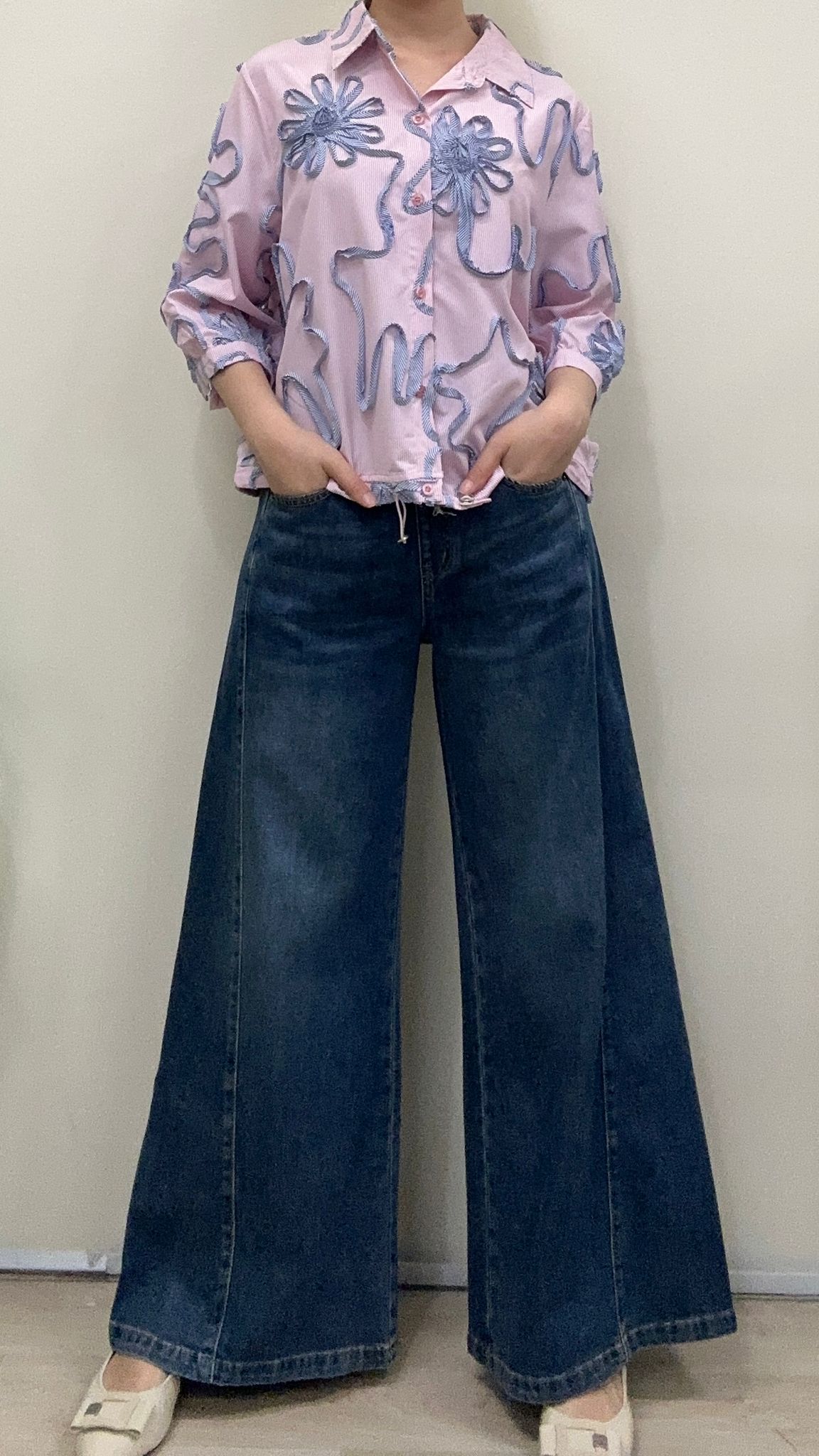 (D2379)Denim Pants