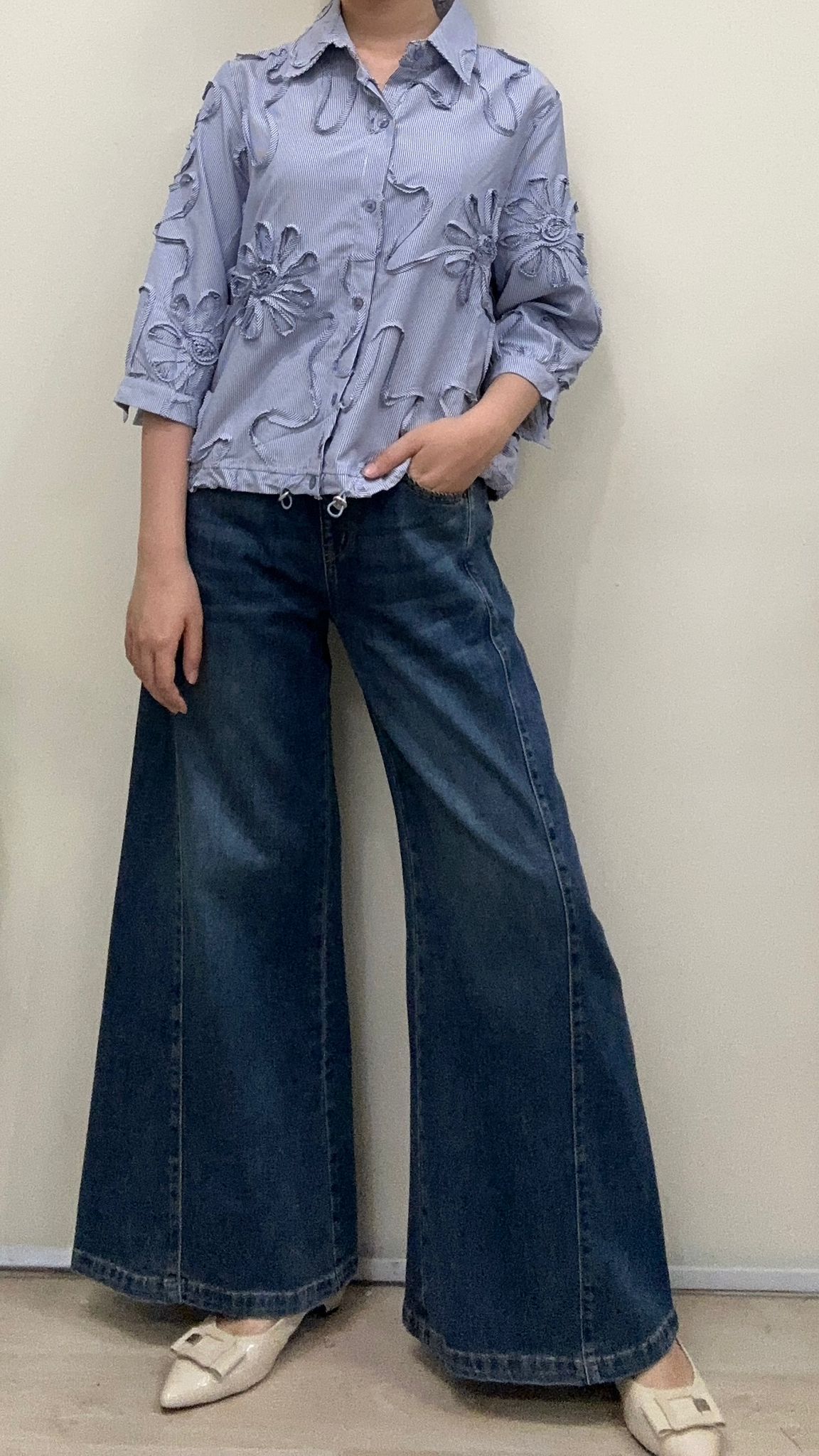 (D2379)Denim Pants
