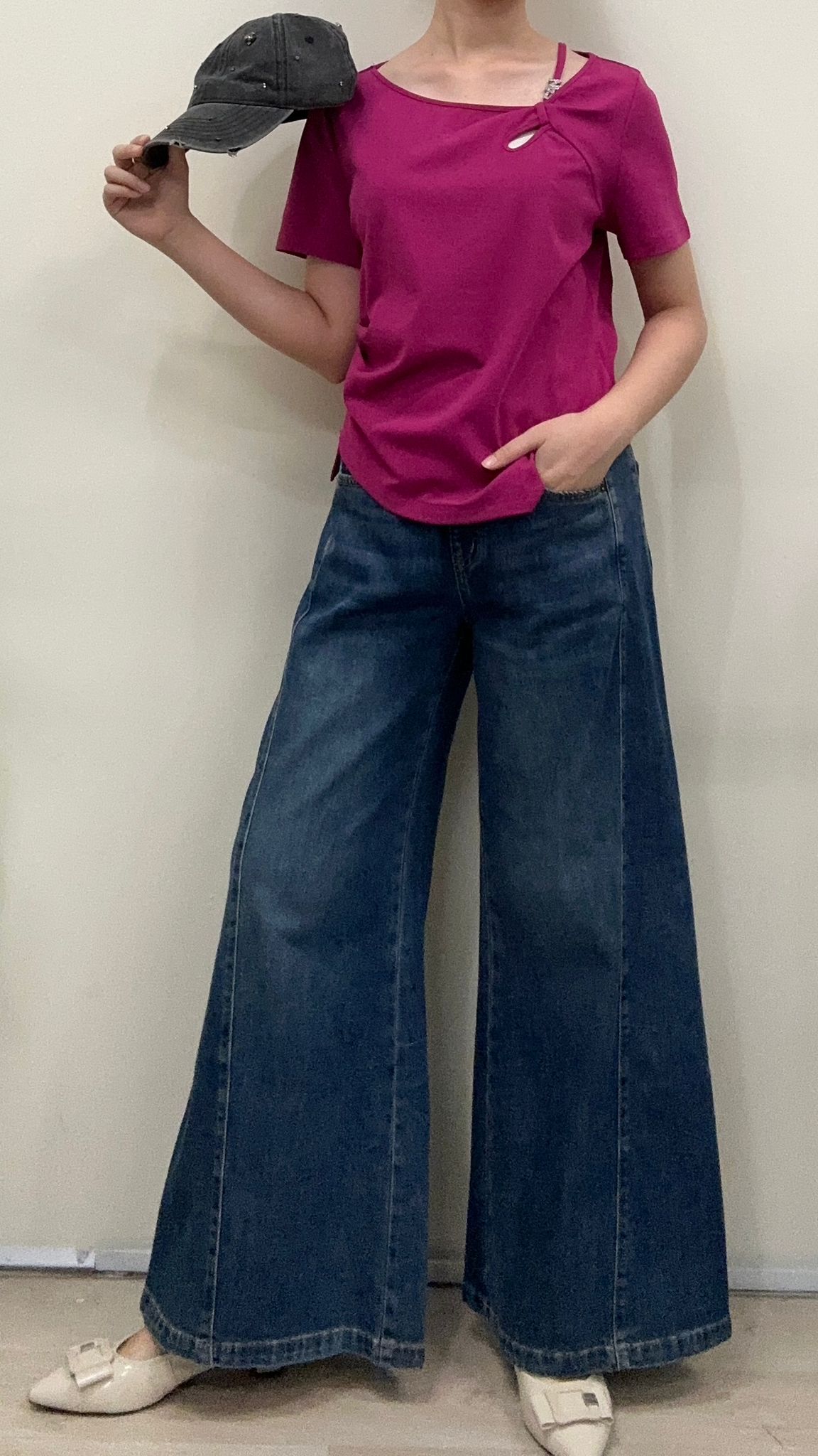 (D2379)Denim Pants
