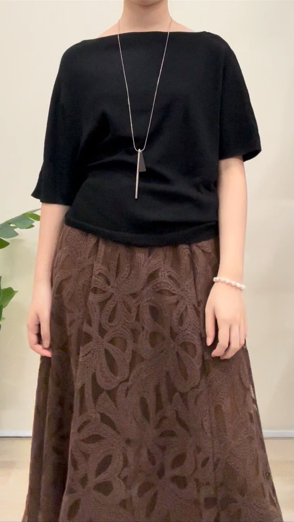 (D4518)Knitted Top