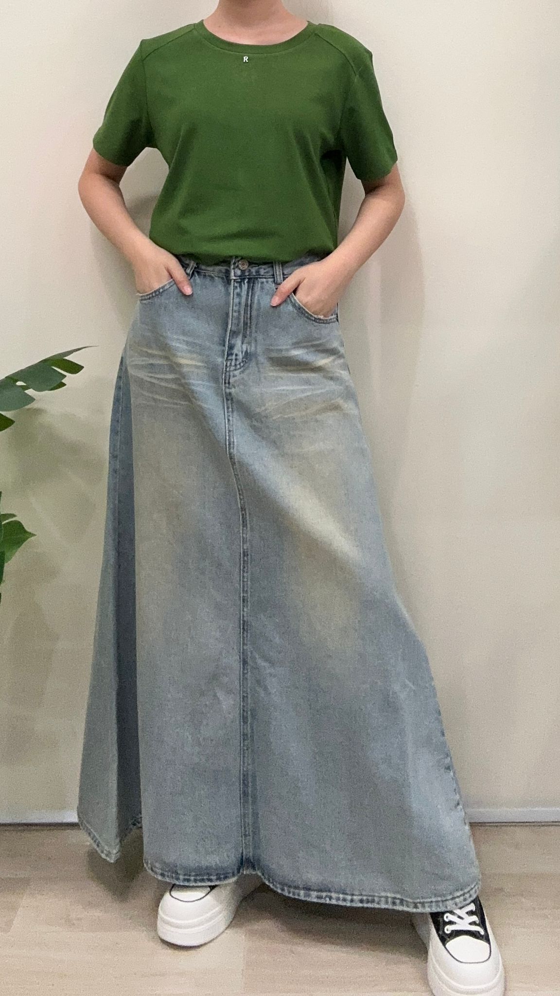 (D2402)Denim Skirt