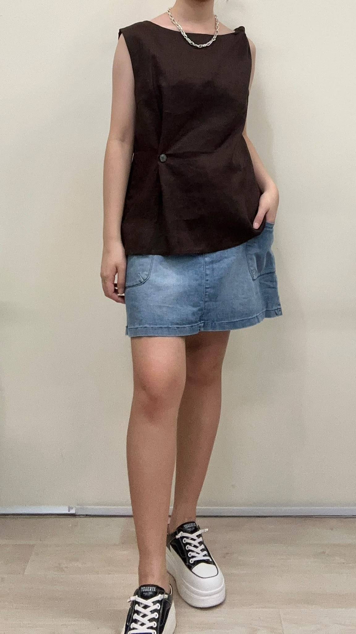 (D4550)Linen Top