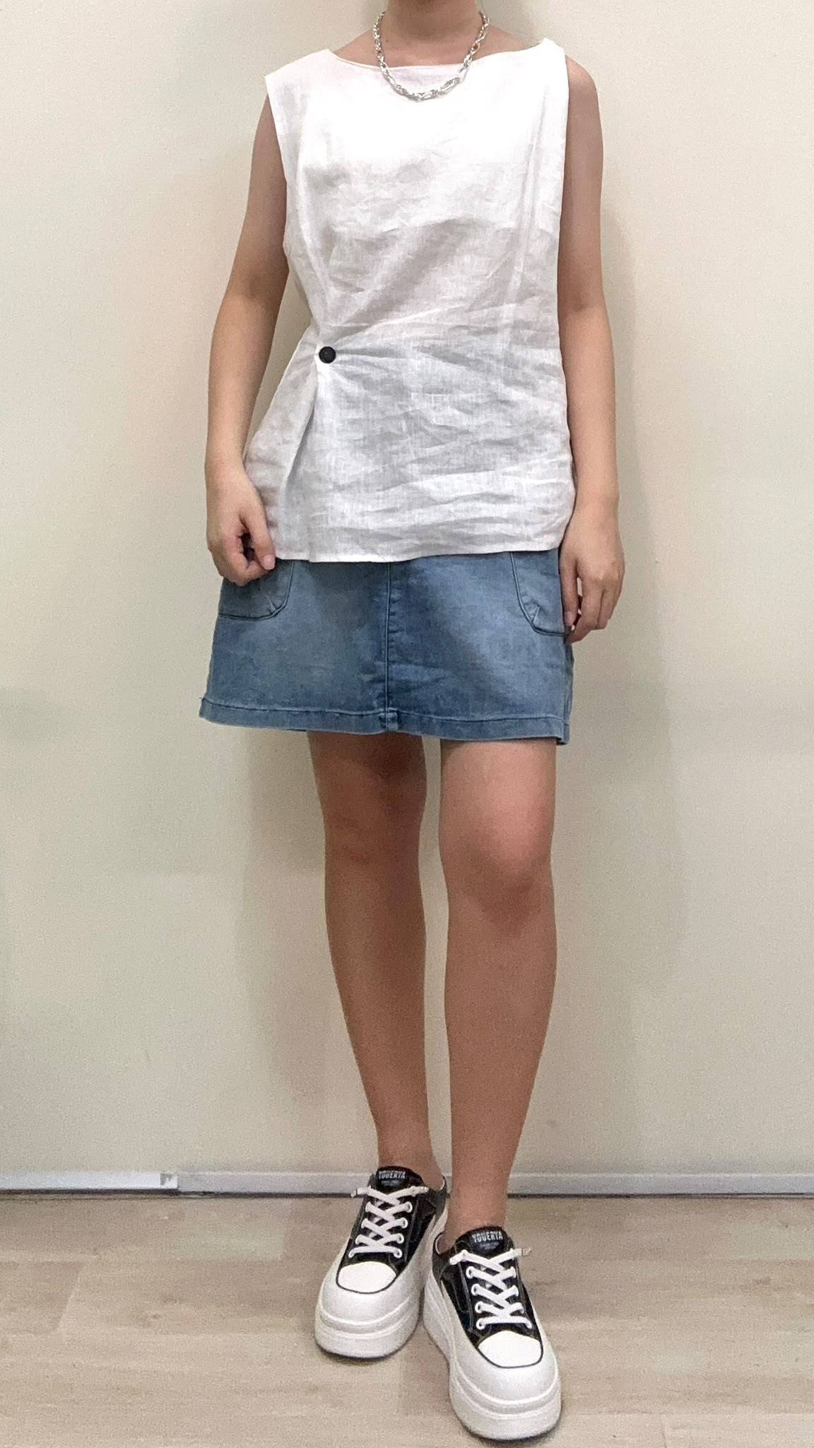 (D4550)Linen Top