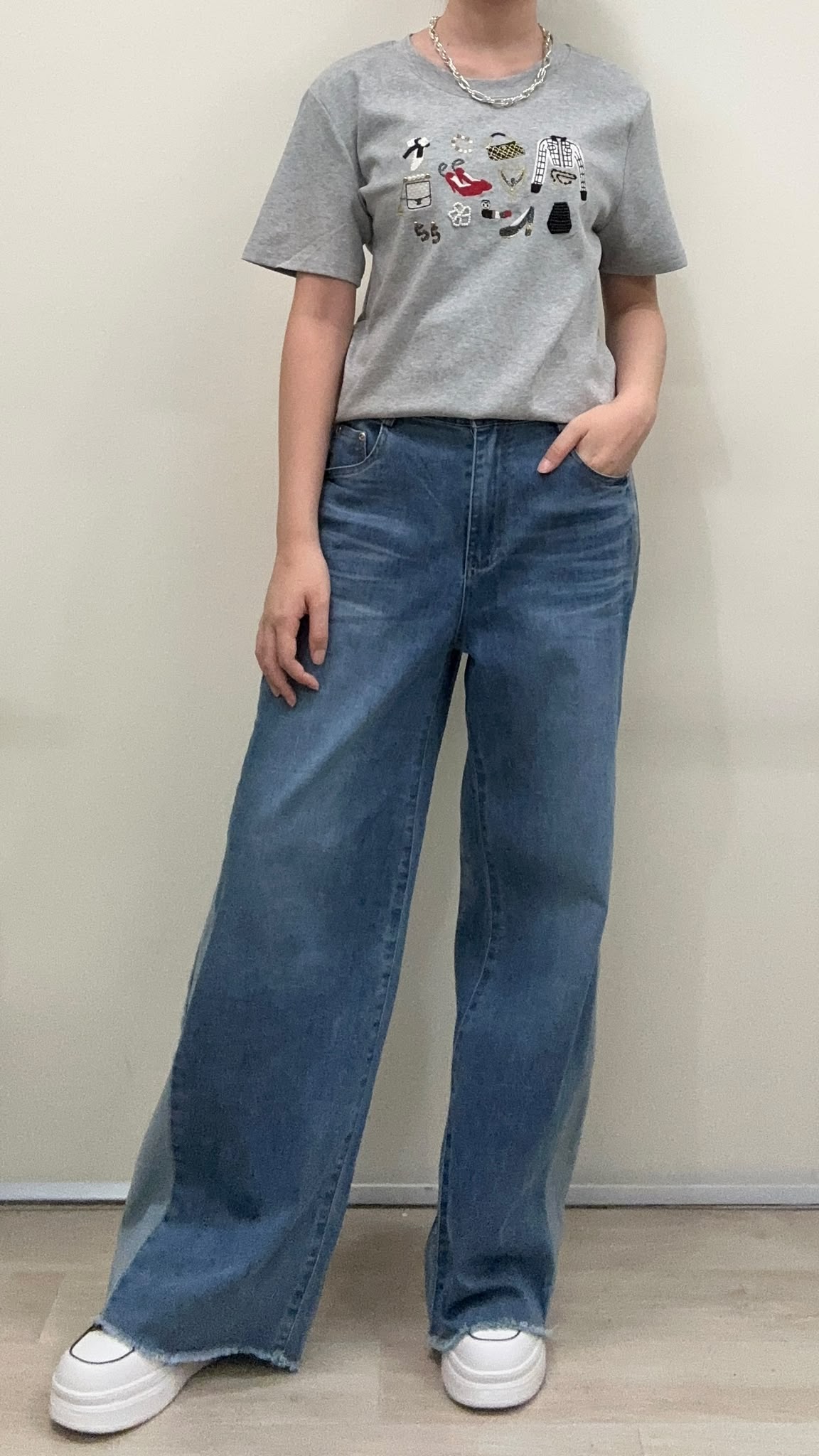 (D2421)Denim Pants