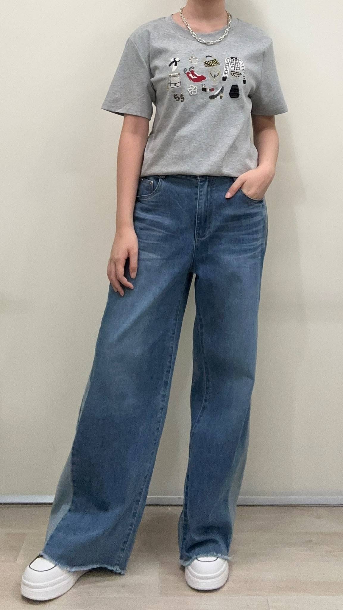 (D2421)Denim Pants