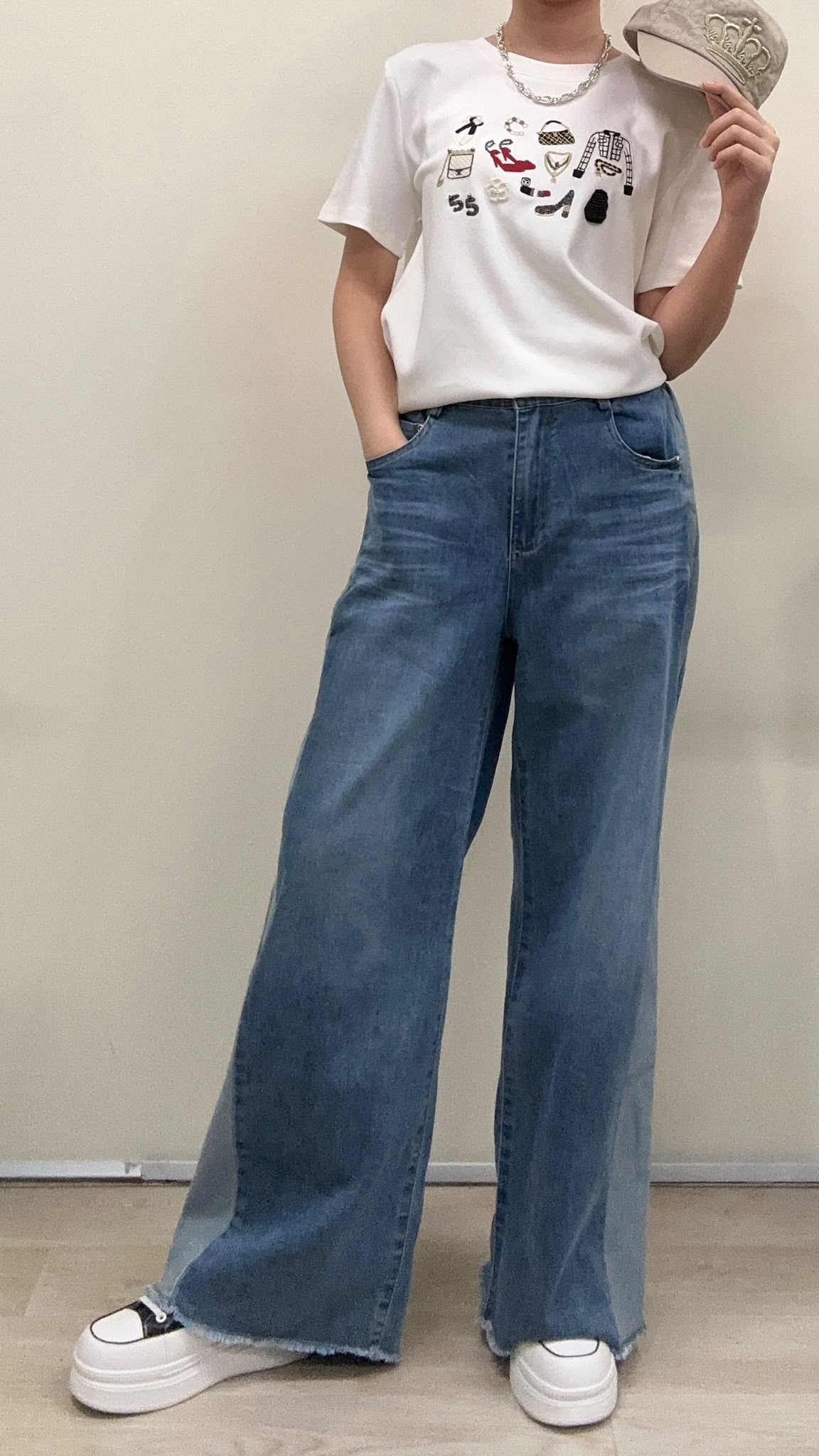 (D2421)Denim Pants