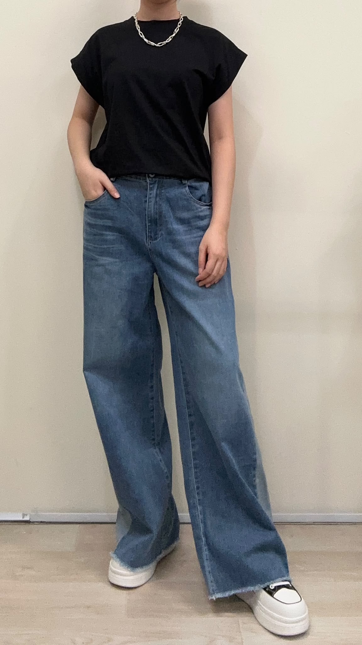 (D2421)Denim Pants