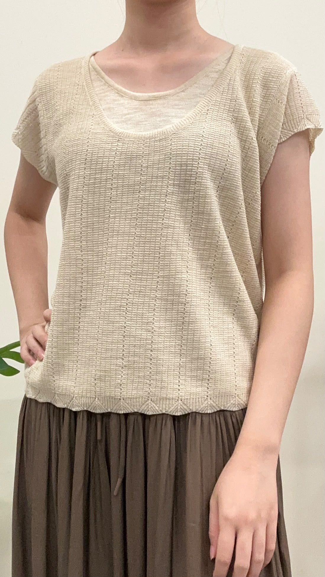 (D4560)Knitted Top