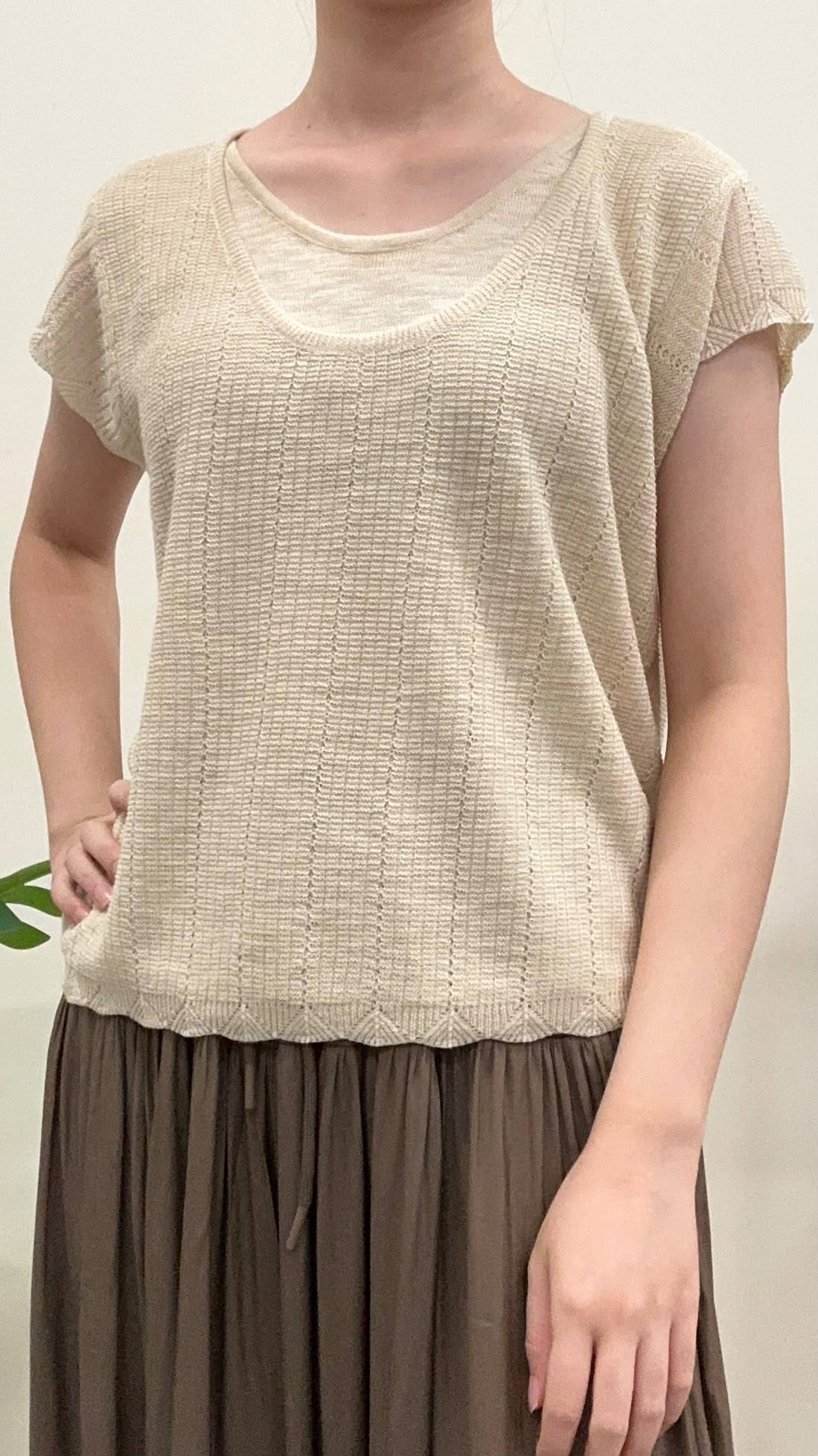 (D4560)Knitted Top