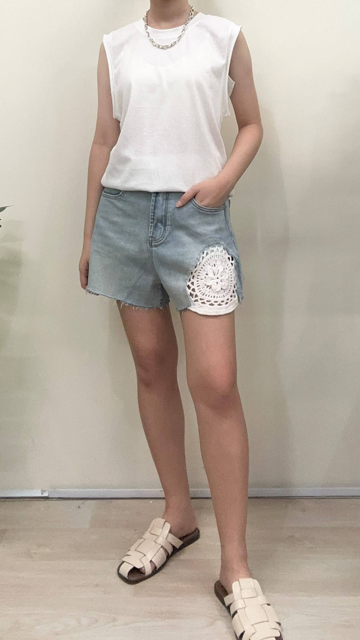 (D2419)Denim Shorts