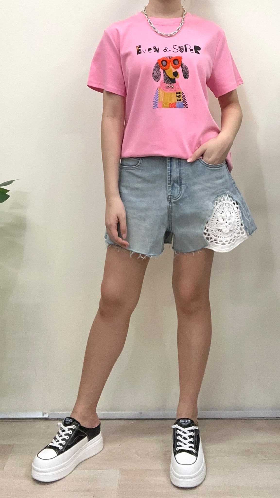 (D2419)Denim Shorts