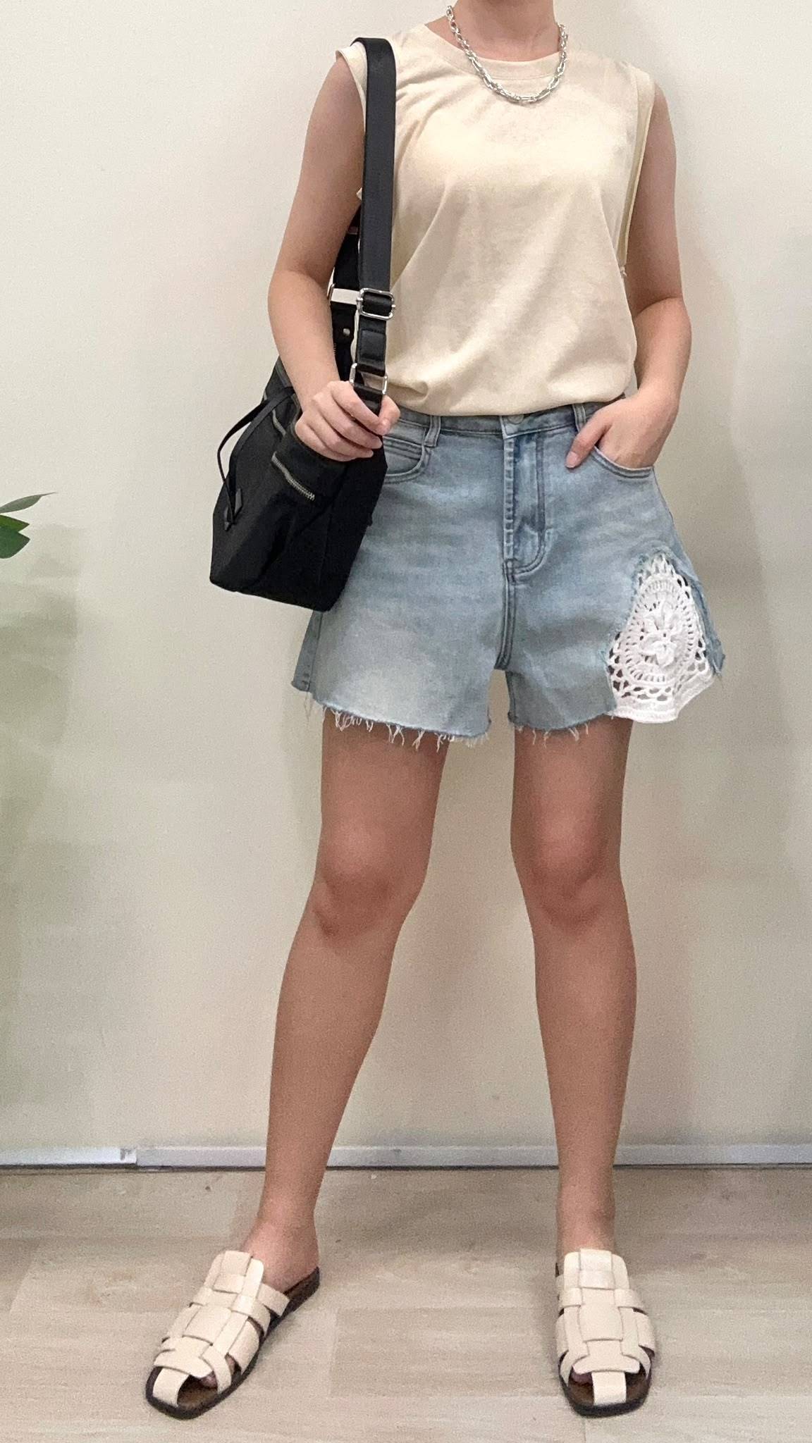 (D2419)Denim Shorts