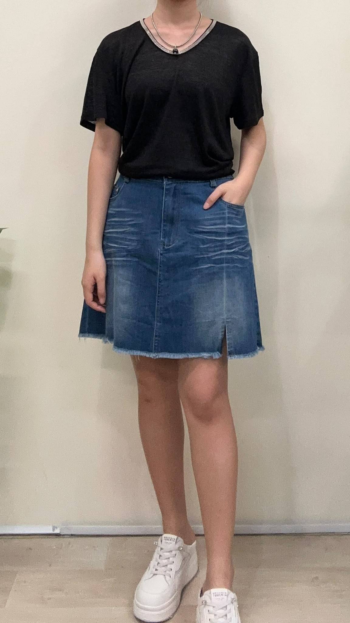 (D2438)Denim Skirt