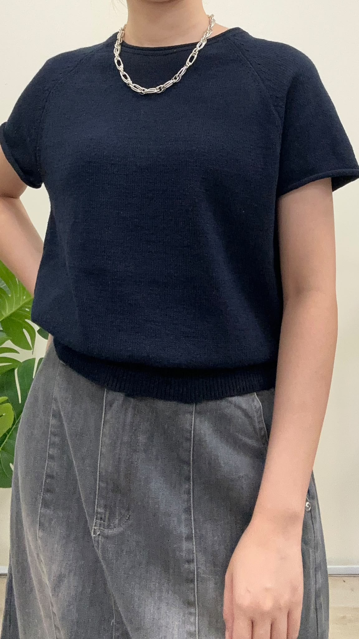 (D4607)Knitted Top