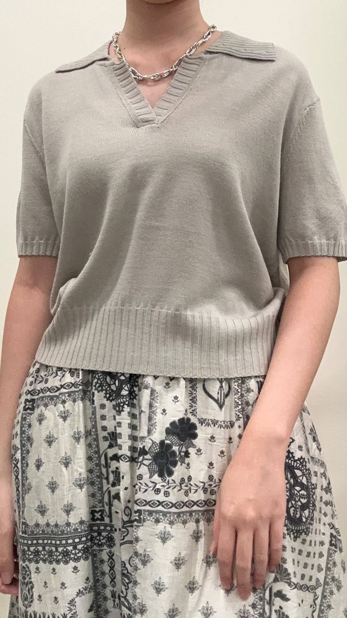 (D4597)Knitted Top