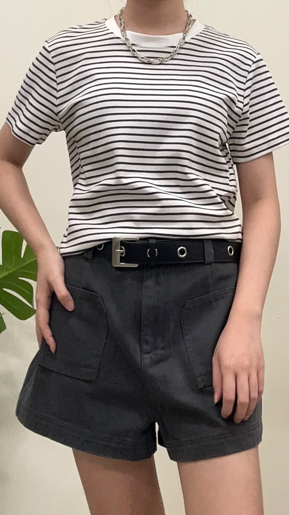 (D4666)Striped Top