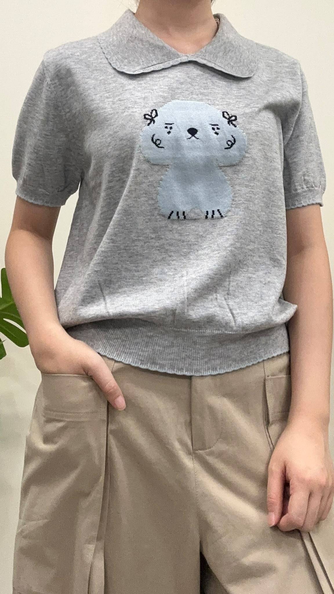 (D4656)Knitted Top
