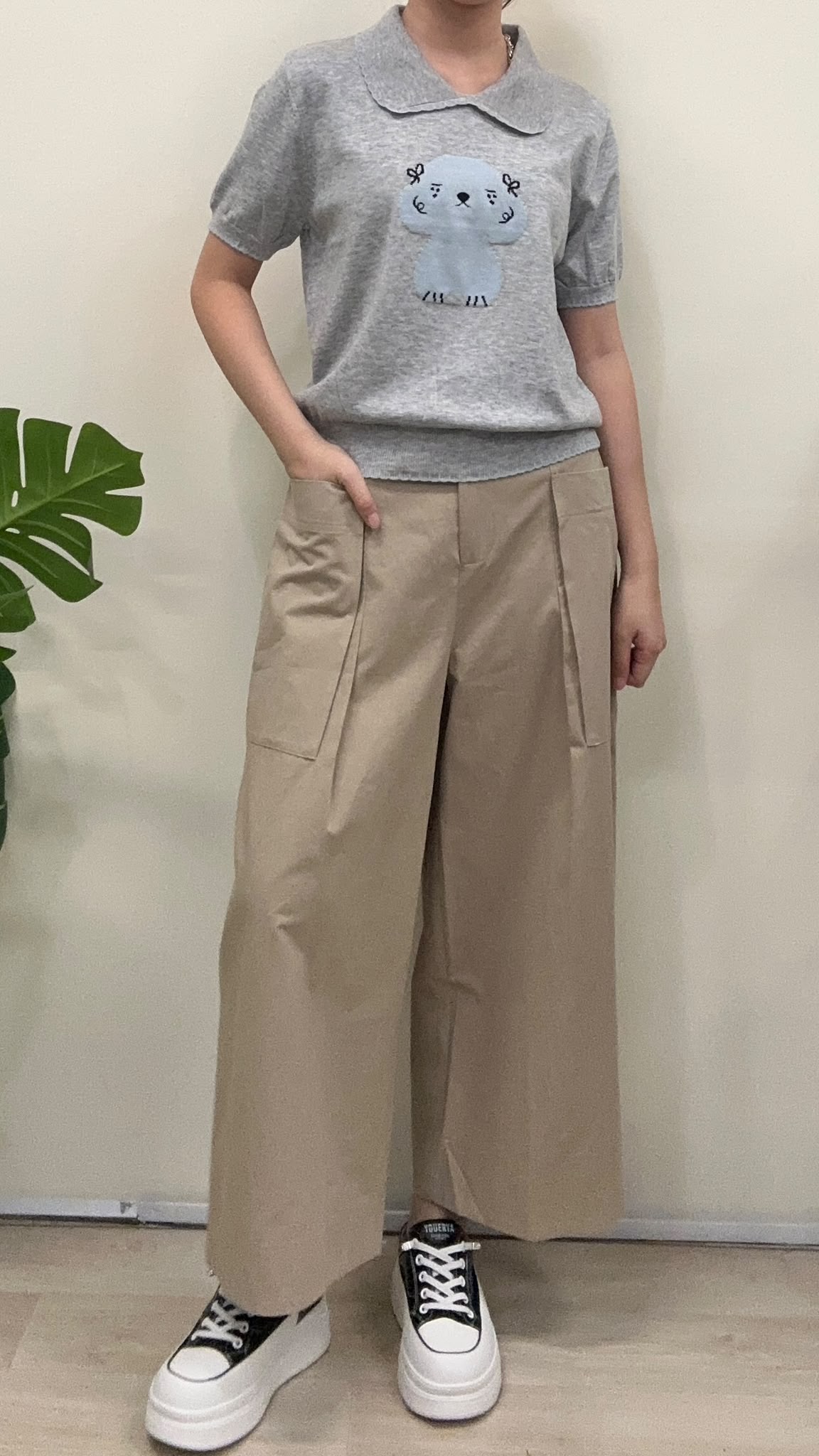 (D4656)Knitted Top
