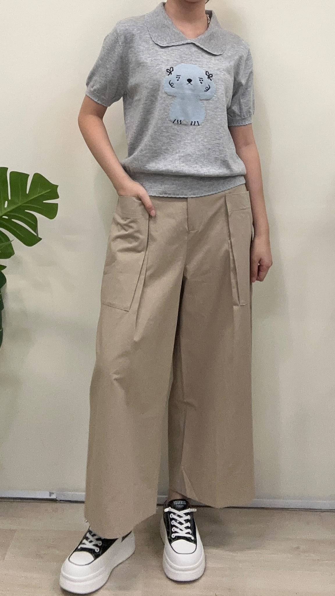 (D4656)Knitted Top